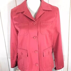 L.L. Bean Coral Utility Jacket with Structured Design and Relaxed Fit